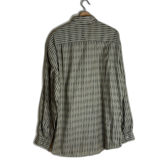 Jhane Barnes mens cotton striped long sleeve button down shirt size 1XLT - Picture 8 of 9